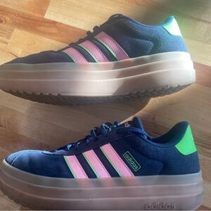 Adidas Gazelle Women's Blue and Pink Sneakers
